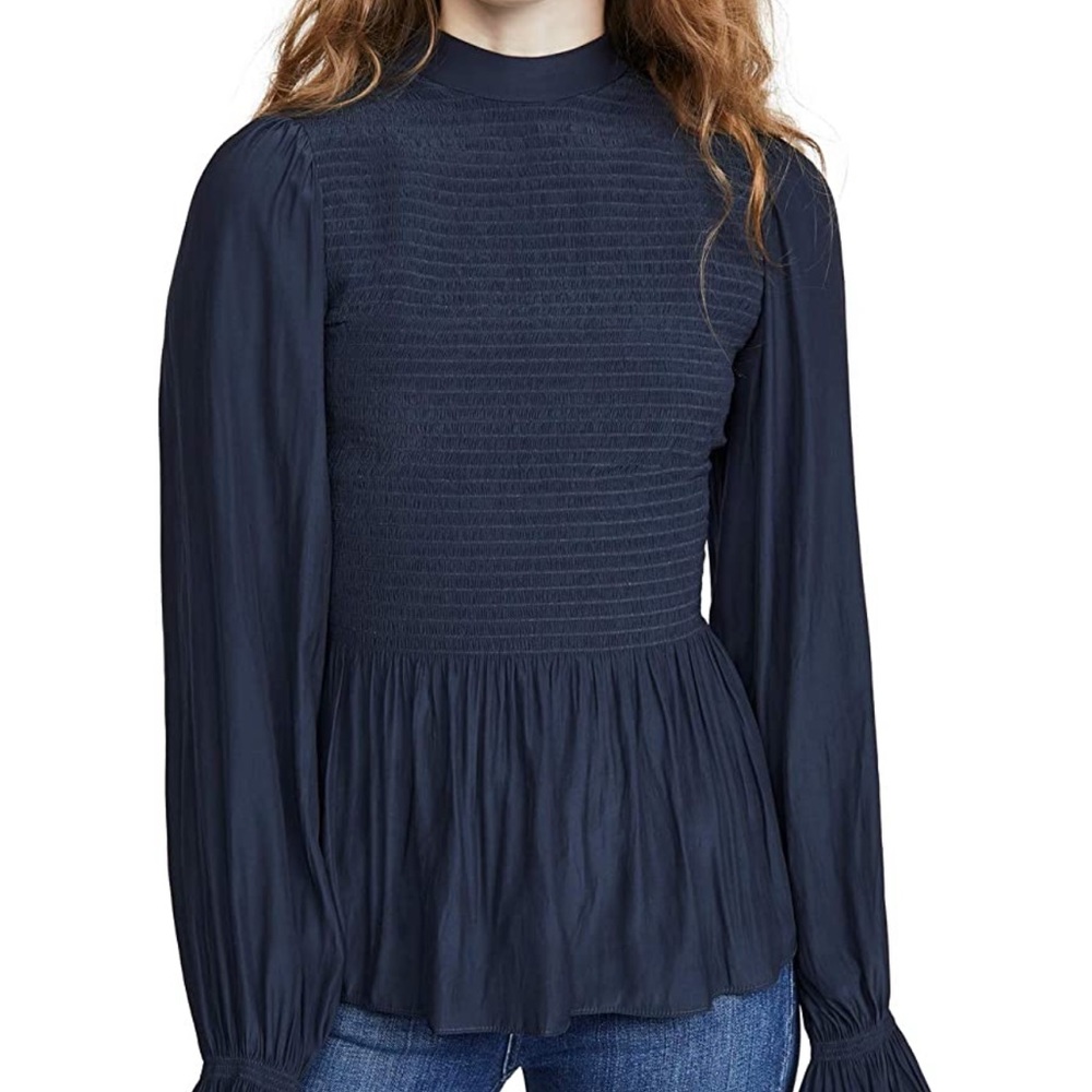 Rams Brook NWT Justine Navy Top